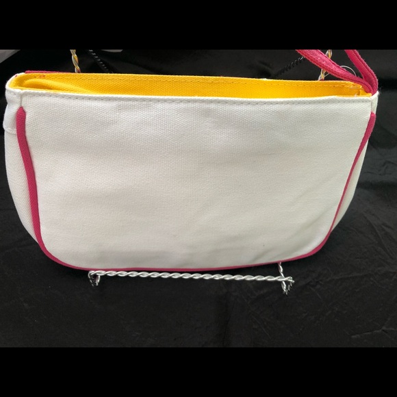 Authentic ESCADA Wristlet/Pouch (Colour Block Pink & White ) - Picture 3 of 6